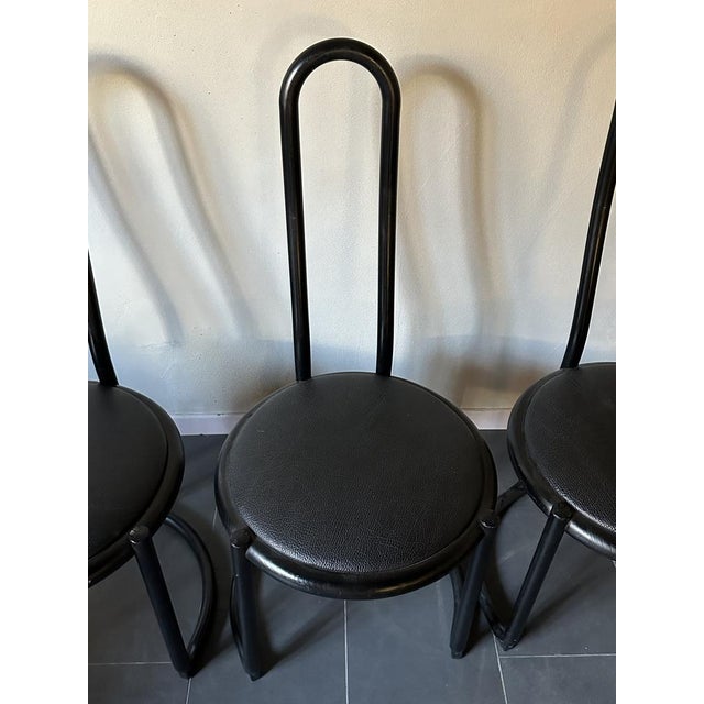 Tito Agnoli Style Chairs, 1980s, Set of 4 For Sale - Image 11 of 16