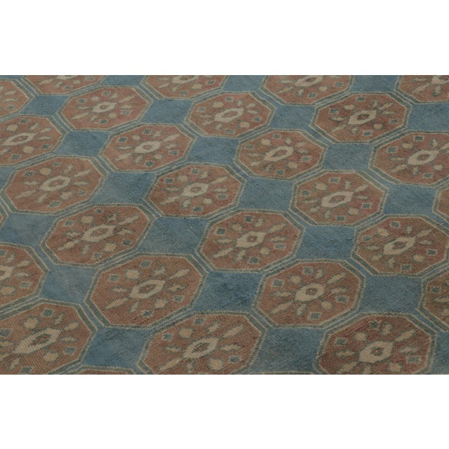 2010s Rug & Kilim’s Caucasian-Inspired Rug, Blue With Beige-Brown Star Medallions For Sale - Image 5 of 8