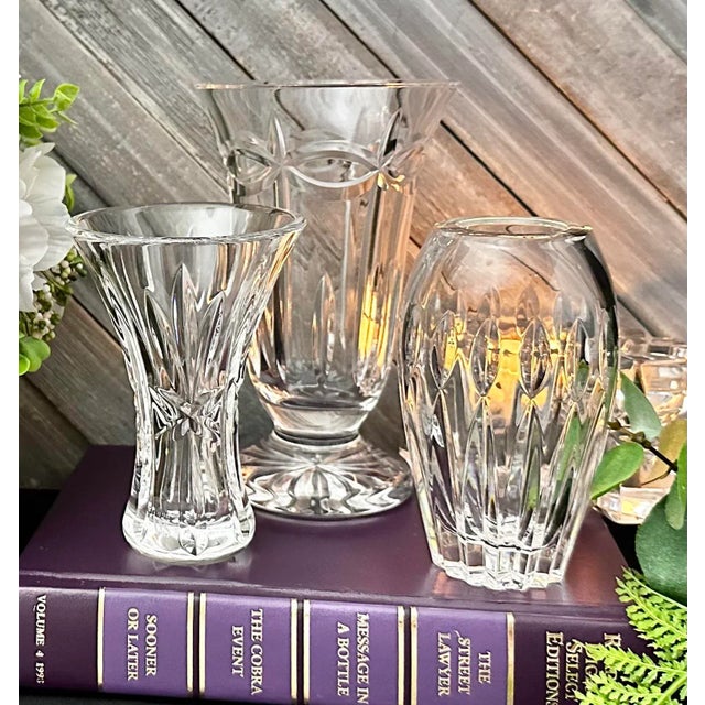 This is for a Set of 3 Vintage Waterford Vases. The flower vases were crafted in Ireland and are 3 different sizes and...