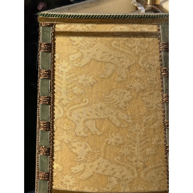 Late 20th Century Pair Lamps Custom Fortuny Shades For Sale - Image 16 of 17