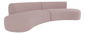 Hug Modular Sofa in Boucle Pink by Ferrianisbolgi, Set of 2