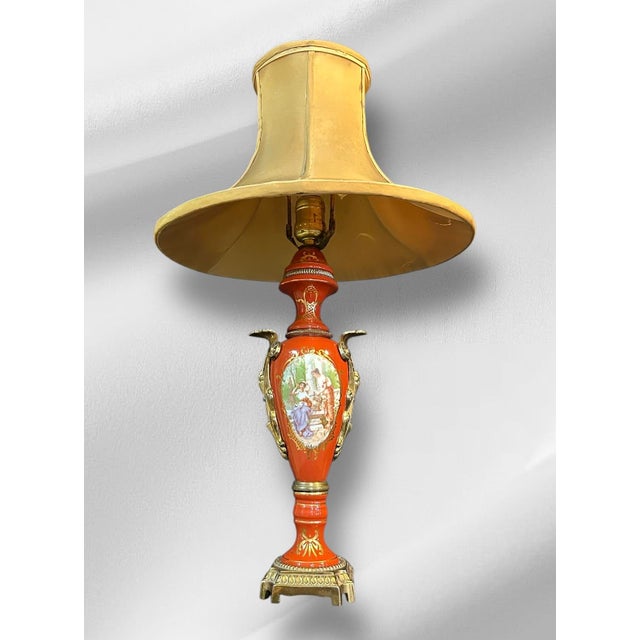 Late 19th Century Late 19th Century Victorian Porcelain Table Lamp For Sale - Image 5 of 14