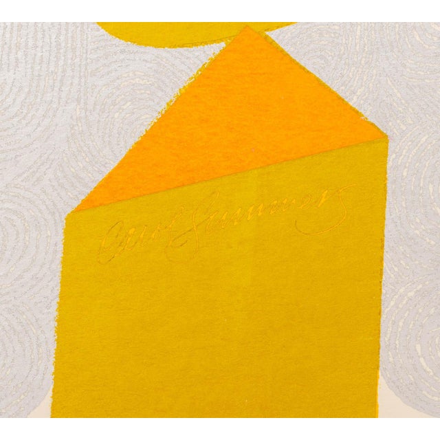 Carol Summers Hearts and Shapes Woodblock Print For Sale - Image 4 of 5