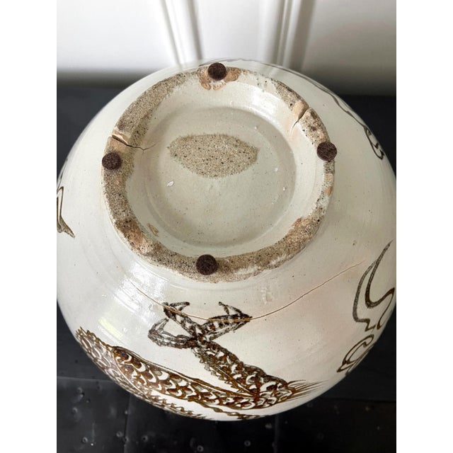 Korean Ceramic Moon Jar with Dragon Joseon Dynasty For Sale - Image 11 of 18
