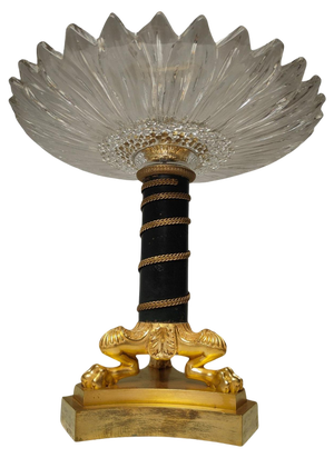 19th Century French Bronze and Crystal Centerpiece, 1820s