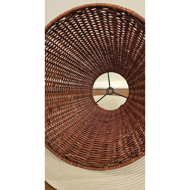 Vintage Rattan Table Lamp For Sale In Dallas - Image 6 of 10