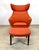 A gorgeous and comfortable mid century Scandinavian modern lounge chair and ottoman reminiscent of Hans Wegner Ox and...