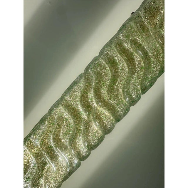 Early 21st Century 24K Gold Wall Sconces with Green Graniglia Murano Glass by Simoeng for Simoeng, Set of 2 For Sale - Image 5 of 9