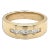 14K Solid Gold Channel Set Single Line Round Cut Diamond 6.5MM Band Ring, Size 6.5 For Sale