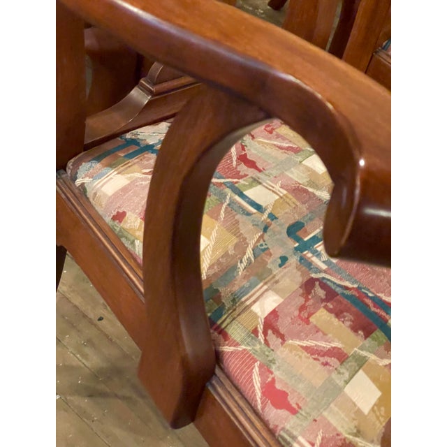 Late 20th Century Late 20th Century Henkel Harris Set of 8 Queen Anne Wild Black Cherry Dining Chairs 2 Armchairs For Sale - Image 5 of 12