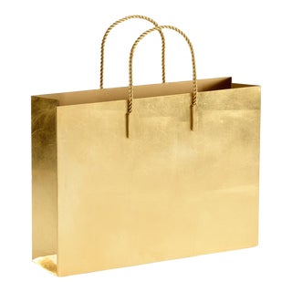 Gold Chic Tote Magazine Rack For Sale