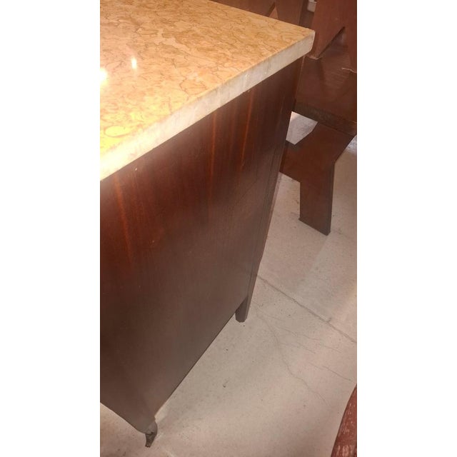 Wood Louis XV Corner Cabinet in Marquetry, 1960 For Sale - Image 7 of 10