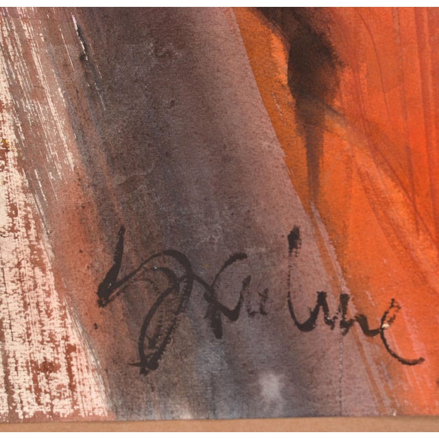 Dzemma Skulme, Lady in Red, 21st Century, Watercolor For Sale - Image 3 of 5