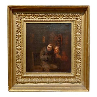 Egbert Van Heemskerck the Younger-Confession to a Monk-18th C. Oil Painting For Sale
