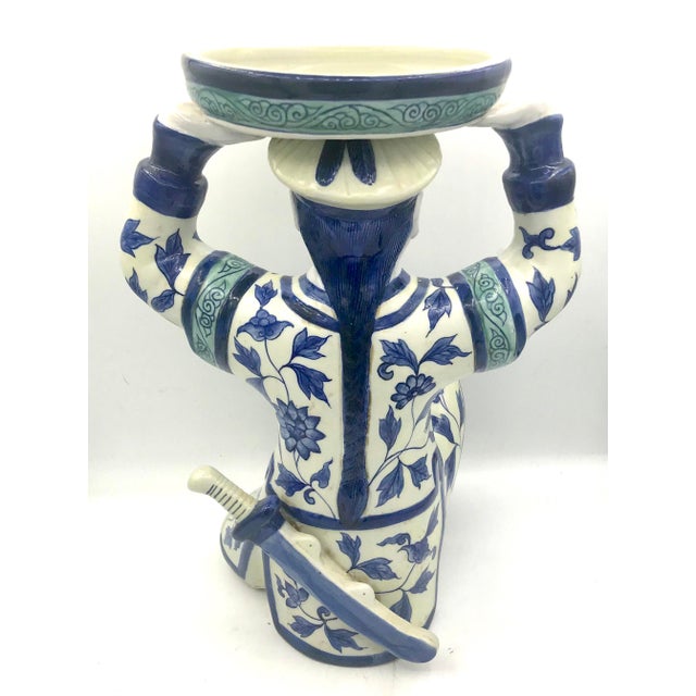 Mid 20th Century Mid 20th Century Chinese Figurine Man Holding Plate For Sale - Image 5 of 12