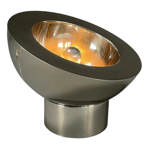 Italian Adjustable Nickel Plated Table Lamp, 1970 For Sale