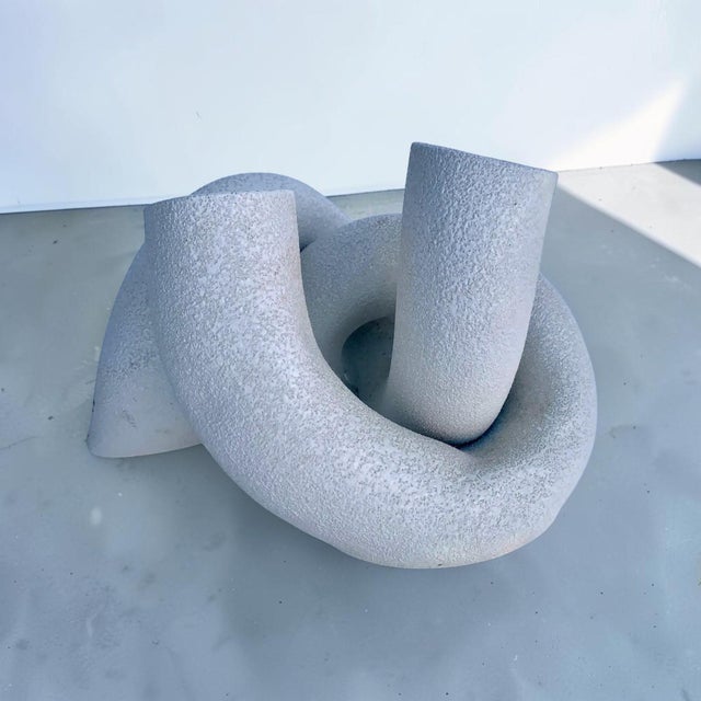 1970s Vintage Italian Abstract Ceramic Tube Sculpture For Sale - Image 9 of 10
