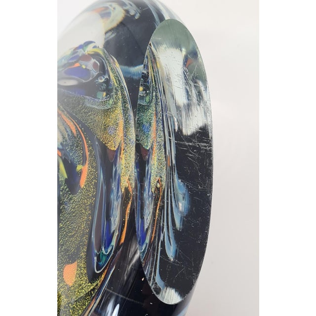 White Art Glass Paperweight by Rollin Karg, 1990s For Sale - Image 8 of 12