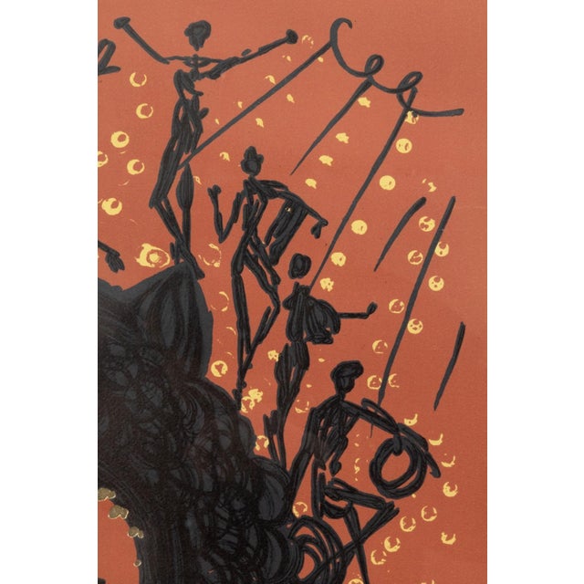 Orange Salvador Dali the Watcher (Knights of the Realm) 1972 Signed Lithograph 227/350 For Sale - Image 8 of 8