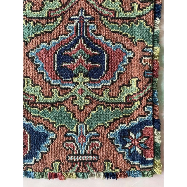 Swedish Folk Art Pomegranate Embroidery Tapestry by Edna Nihlén, Sweden, 1956 For Sale - Image 11 of 16