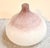 Vintage Ombre Mauve White Glass Bulb Vase For Sale - Image 4 of 5