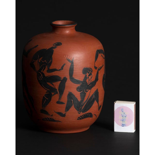Hand-Painted Ceramic Vase by Dietmar Liedke for Karlsruher Majolika, 1970s For Sale - Image 10 of 12