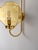 Bergboms Swedish Modern Brass Wall Sconce with Faceted Amber Glass Shade from Bergboms, 1960 For Sale - Image 4 of 5