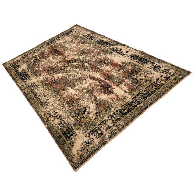 Vintage Middle Eastern Hand-Knotted Rug For Sale - Image 3 of 6