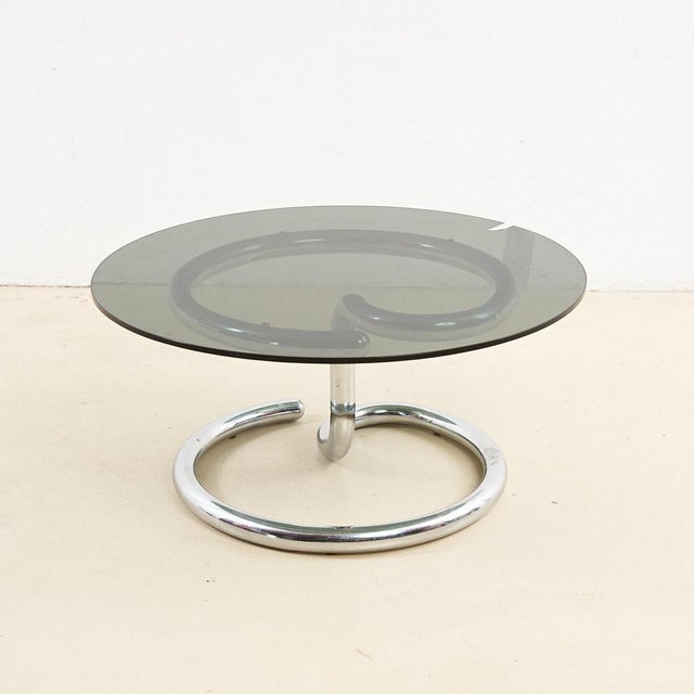 Silver Vintage Table by Giotto Stoppino, 1970s For Sale - Image 8 of 8