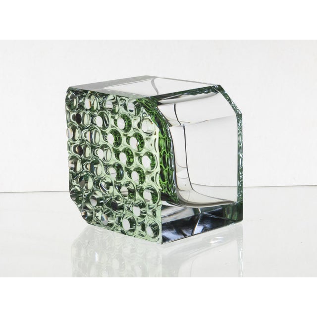 1970s Czechoslovakian Green Square Bowl by Pavel Hlava, 1970s For Sale - Image 5 of 6