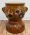 Brown Vintage Majolica Style Floral Elephant Garden Stool For Sale - Image 8 of 12