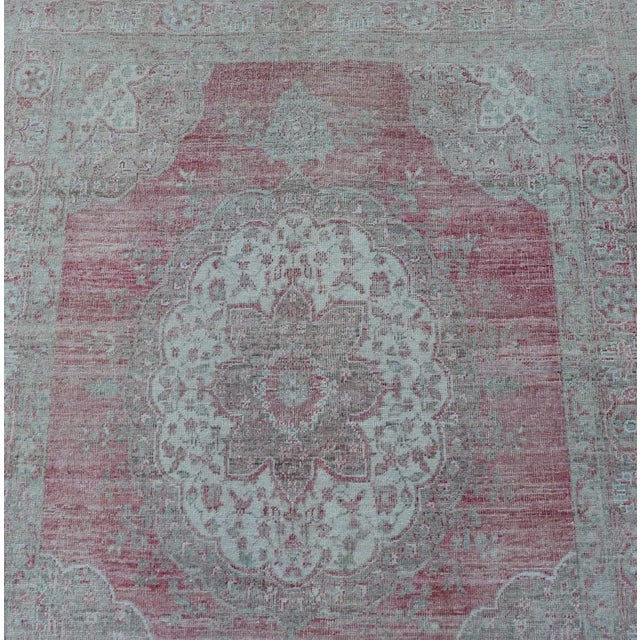 Measures: 5'0 x 14'3 Vintage Turkish Oushak Rug With Vibrant Multicolor Geometric Patterns 5'0 x 14'3. Keivan Woven Arts /...