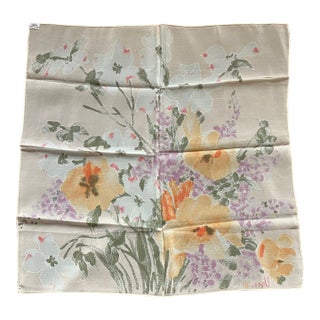Vintage Vera Neumann Scarf Floral Textile Decor For Sale