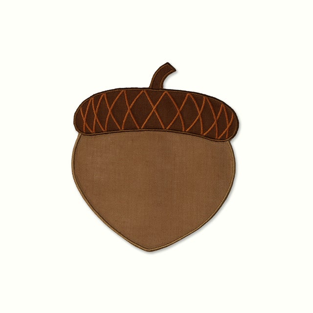 For hosts who collect friends the way squirrels collect acorns. A charming nod to autumn entertaining, embroidered on fine...