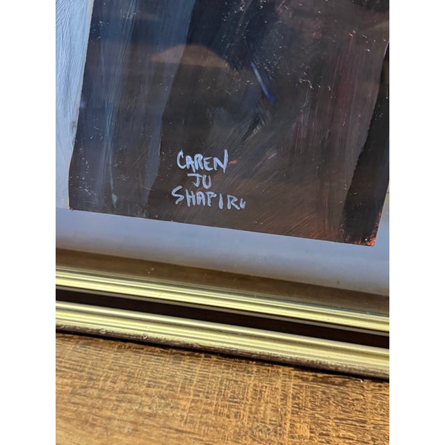 Late 20th Century Cj Shapiro Original Oil Painting of Man Smoking. For Sale - Image 5 of 5