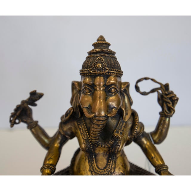 1980s Vintage Bronze of Ganesha For Sale - Image 5 of 5