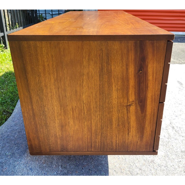 Wood Cb2 Linear Low 4-Drawer Wood Dresser For Sale - Image 7 of 12