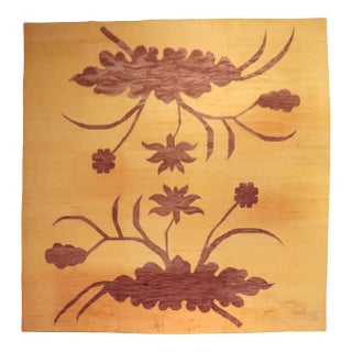Zabihi Collection Modern Floral Orange Brown Oversize Tibetan Rug - 12'8" x 17'6" For Sale