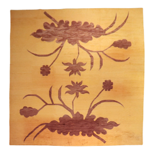 Zabihi Collection Modern Floral Orange Brown Oversize Tibetan Rug