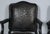 Black Faux Crocodile & Glossy Black Louis XV Style Armchairs — A Pair For Sale - Image 9 of 10