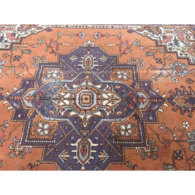 Large Vintage European Heriz Style Rug For Sale - Image 6 of 18