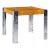 Milo Baughman Style Mid Century Chrome and Burlwood Dining Table For Sale