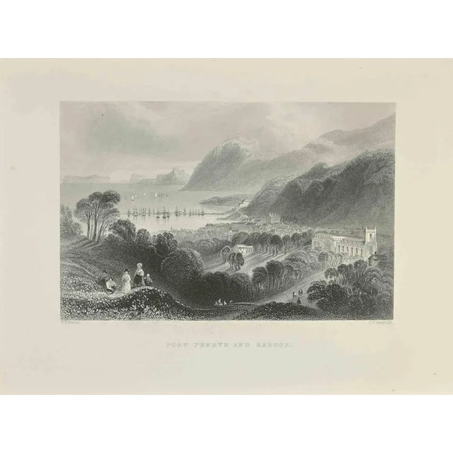 Port Penryn and Bagor is an etching realized in 1845 by J.C.Armytage. Signed in plate. The artwork is realized in a well-...