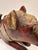 Tribal Hand-Carved Wooden Feline Sculpture With Metal Detailing For Sale - Image 3 of 12