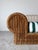 Green 1970s Vintage Coastal Organic - Rattan Armchair With Rolled Arms & Striped Cushions For Sale - Image 8 of 15