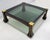 Brown Mid-Century Modern Italian Walnut and Brass Coffee Table, 1970s For Sale - Image 8 of 10