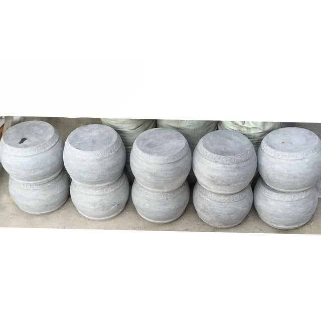 2010s Round Stone Stool For Sale - Image 5 of 6