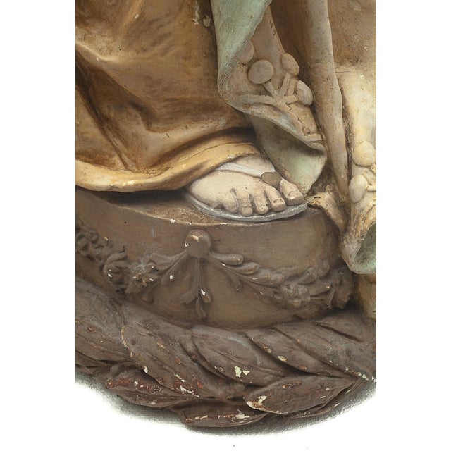 Adelaïde Maeterlinck-Lefebvre, Virgin and Child, 1890s, Plaster For Sale - Image 4 of 18