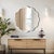 Kushi Round Scalloped Edge Mirror in Glossy White For Sale - Image 9 of 9