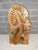 Mid-Century Balinese Art Deco Seated Janger Dancer With Fan Sculpture For Sale - Image 4 of 10